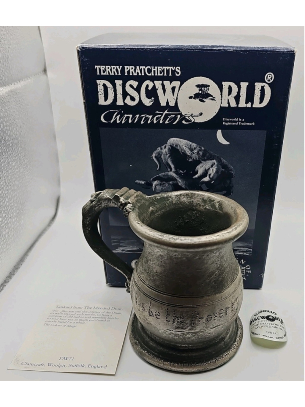 Clarecraft Terry Pratchett's Discworld DW21 Tankard from The Mended Drums In Box